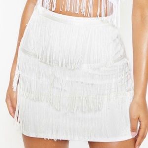 Size 4 Pretty Little Thing fringe skirt NWT